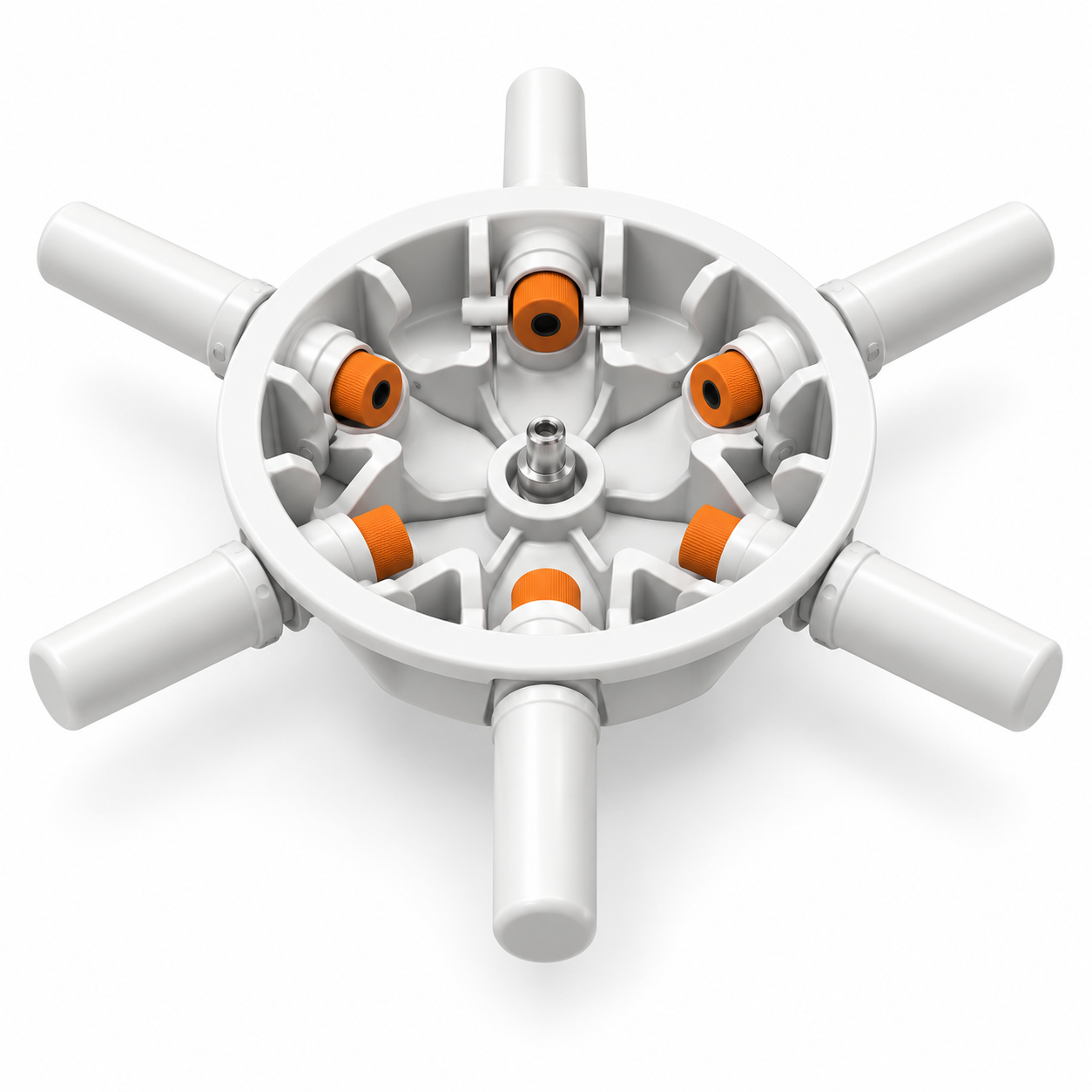 Ilustração de rotor basculante com suportes na posição horizontal